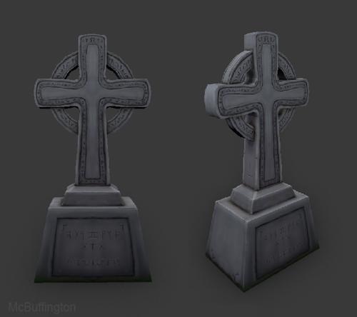 Celtic Tombstone Handpainted preview image